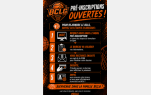 Pré-Inscription SAISON 2026/2027