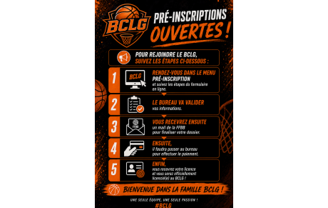 Pré-Inscription SAISON 2026/2027